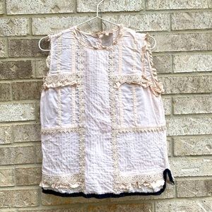 Whistles London Pink Lace Top